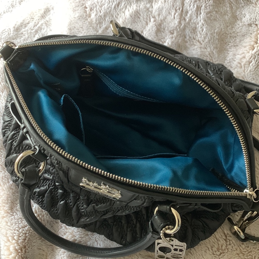 Coach Quilted Chevron Sophia Madison Nylon Satchel - Picture 7 of 15